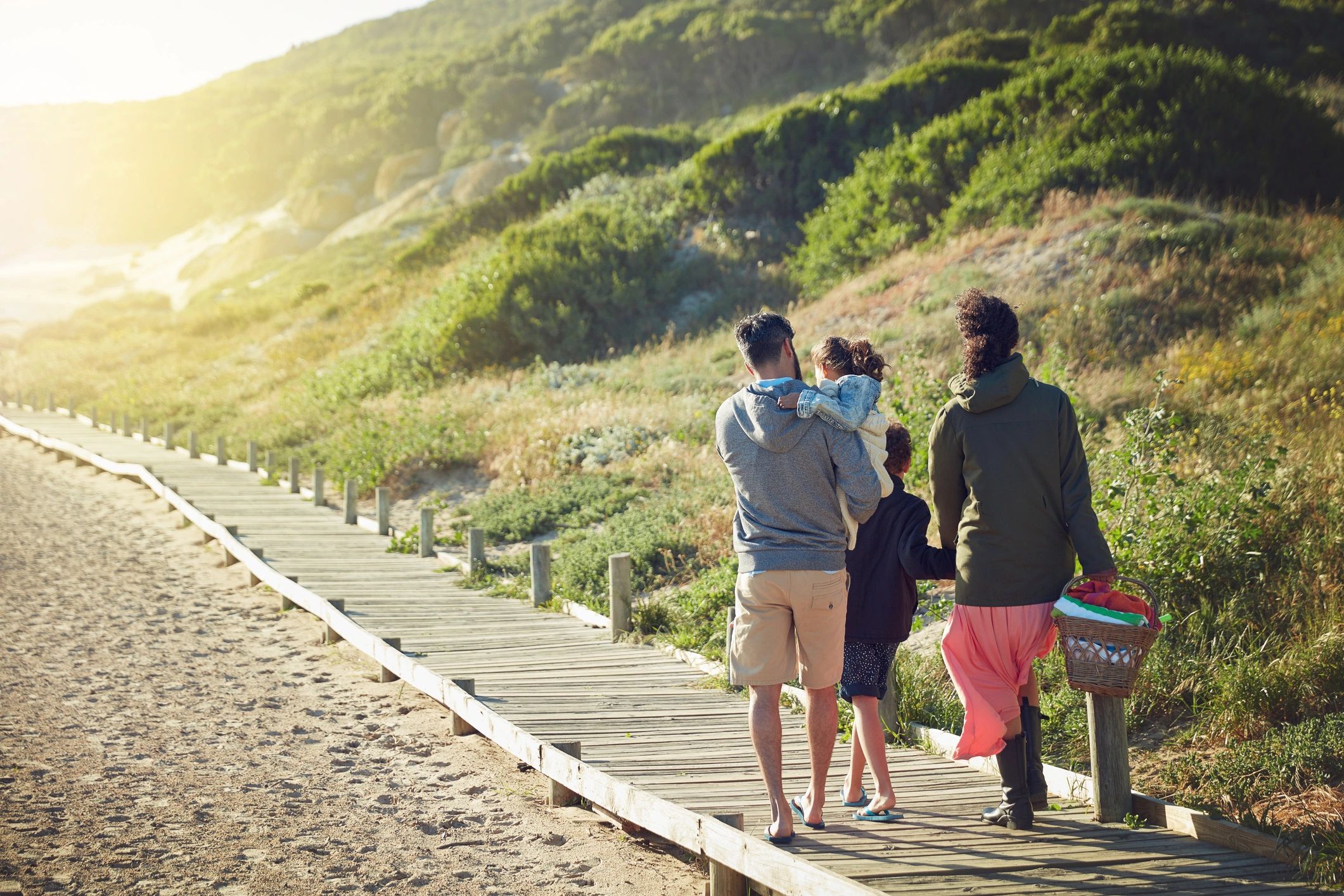 Guests enjoying a small group hiking experience outdoors